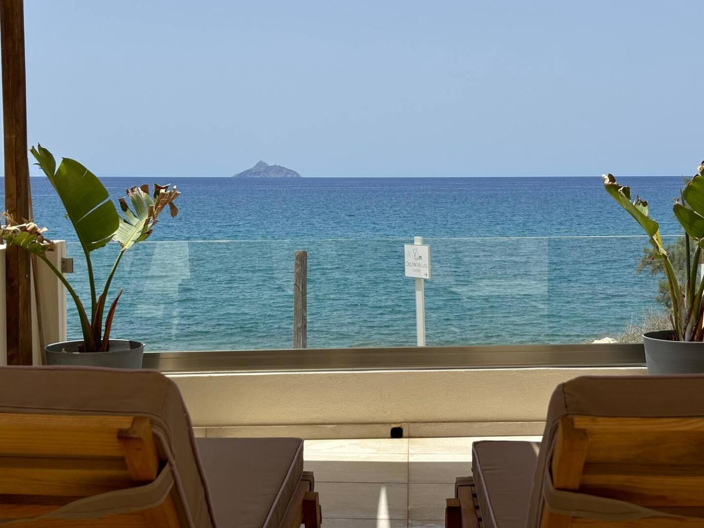 Stella & Eleni Suite With Shared Pool & Open View Kalamaki  Bagian luar foto